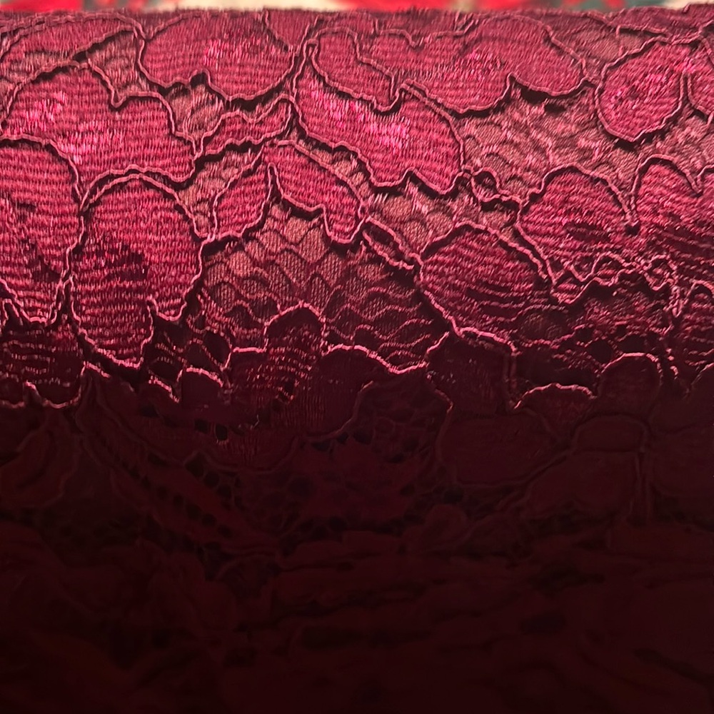 Martha Steward red/ maroon Lacy Blouse
Size large